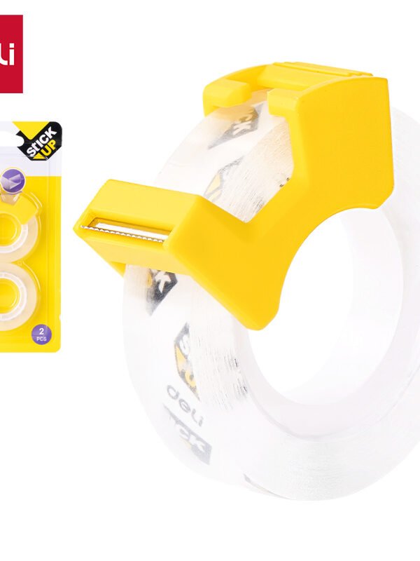 ديلي بكرة شريط لاصق - شفاف - 30 يارد - عرض 12 مم - مع مقبض للتحكم والقطع - EA697